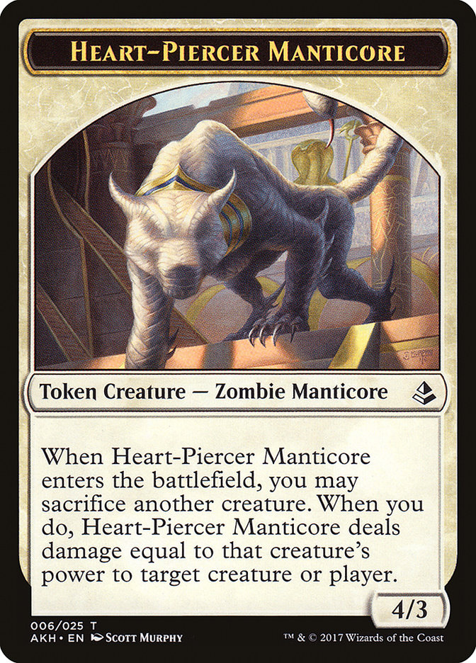 Heart-Piercer Manticore Token [Amonkhet Tokens] | Boutique FDB TCG