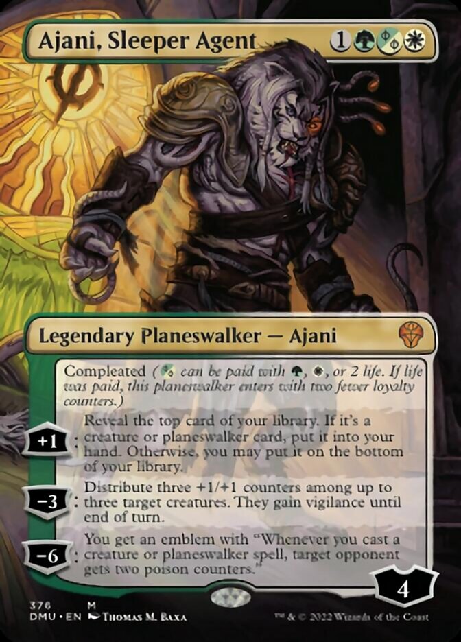 Ajani, Sleeper Agent (Borderless) (376) [Dominaria United] | Boutique FDB TCG