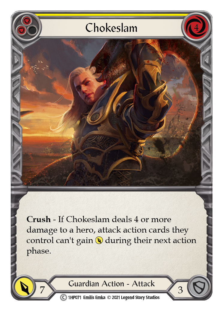 Chokeslam (Yellow) [1HP071] (History Pack 1) | Boutique FDB TCG