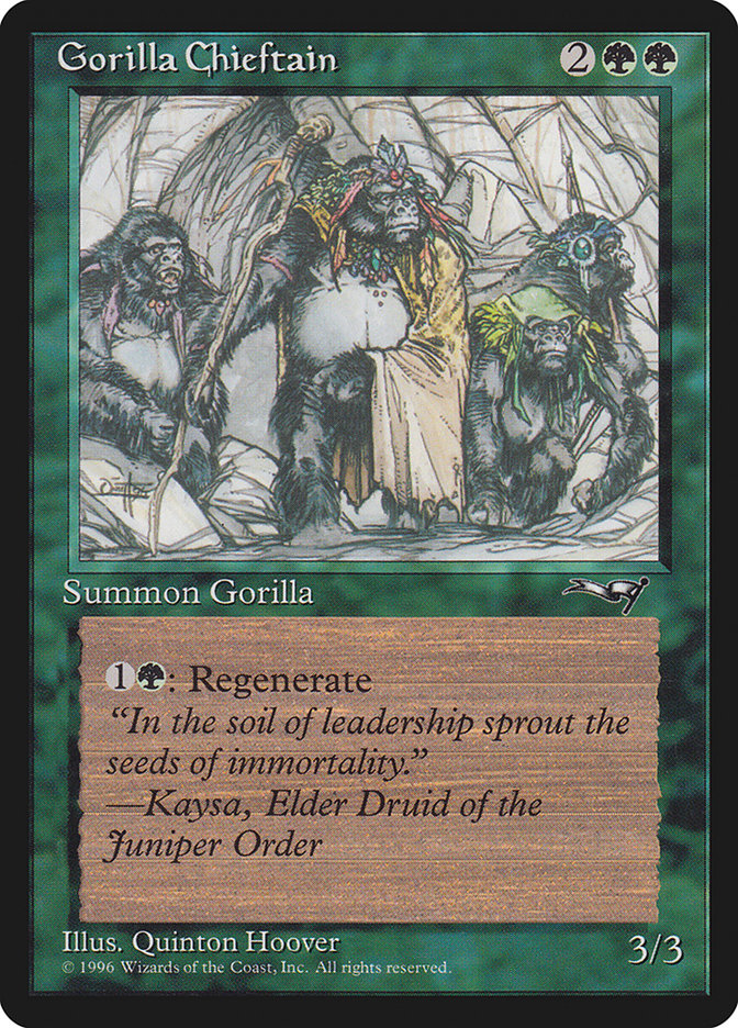 Gorilla Chieftain (Four Gorilla Art) [Alliances] | Boutique FDB TCG