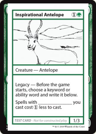 Inspirational Antelope (2021 Edition) [Mystery Booster Playtest Cards] | Boutique FDB TCG