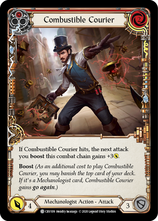 Combustible Courier (Red) [CRU109] (Crucible of War)  1st Edition Normal | Boutique FDB TCG