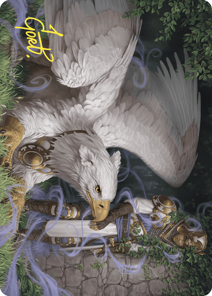 Dutiful Griffin Art Card (Gold-Stamped Signature) [Wilds of Eldraine Art Series] | Boutique FDB TCG