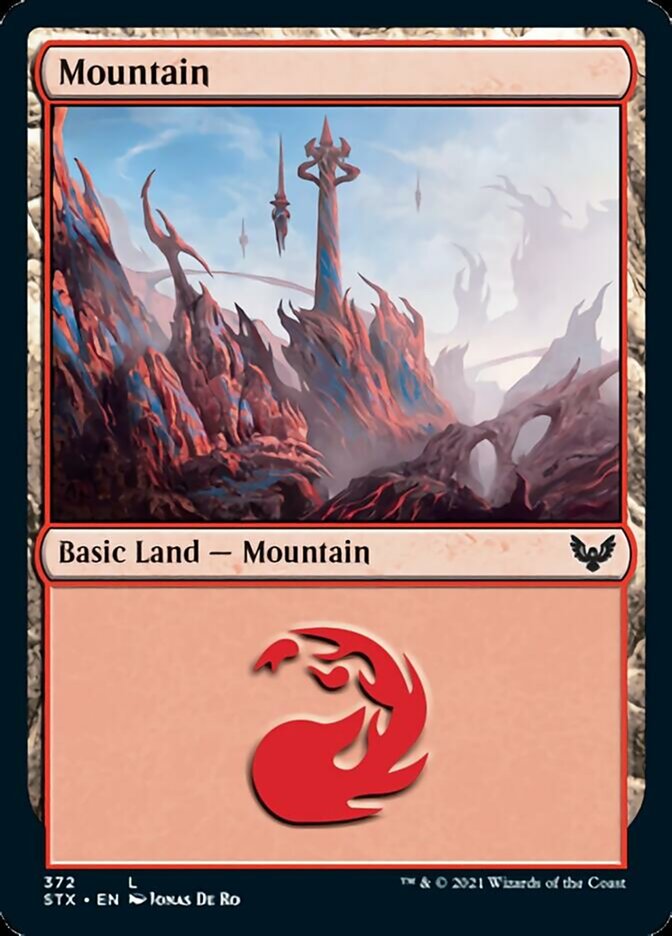 Mountain (372) [Strixhaven: School of Mages] | Boutique FDB TCG