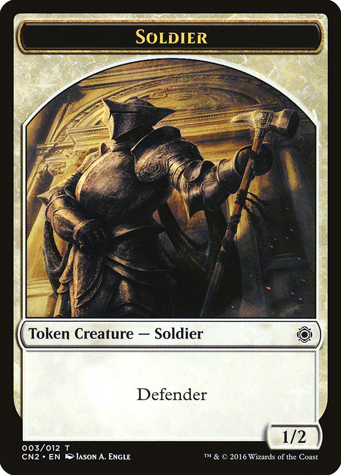 Soldier Token (003/012) [Conspiracy: Take the Crown Tokens] | Boutique FDB TCG