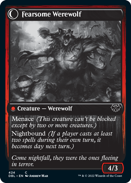 Fearful Villager // Fearsome Werewolf [Innistrad: Double Feature] | Boutique FDB TCG