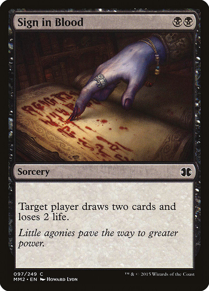 Sign in Blood [Modern Masters 2015] | Boutique FDB TCG