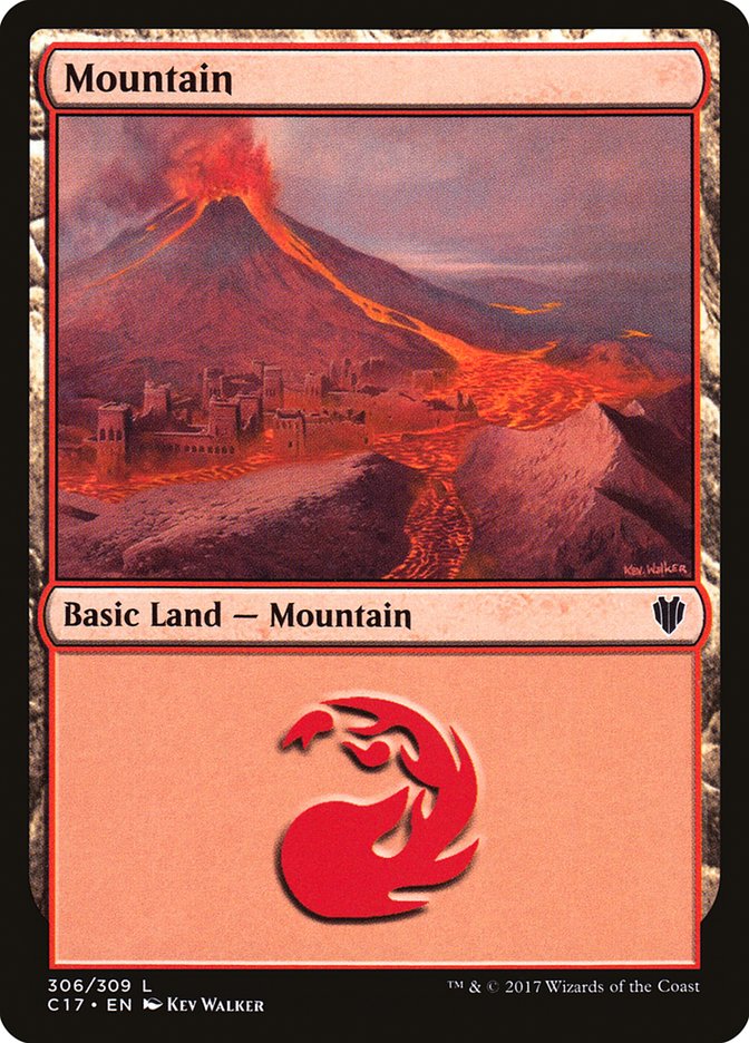 Mountain (306) [Commander 2017] | Boutique FDB TCG