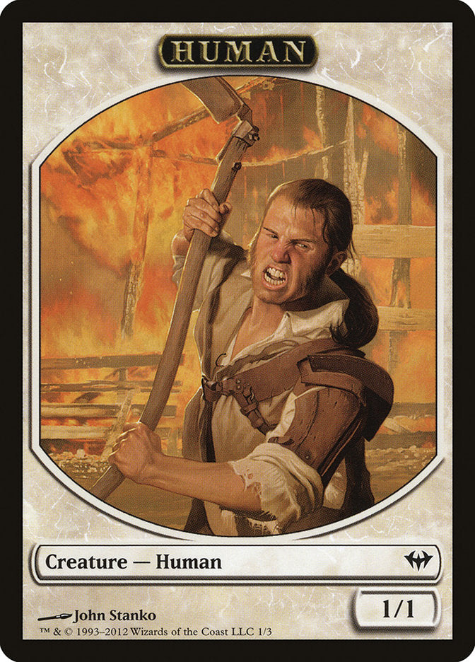 Human Token [Dark Ascension Tokens] | Boutique FDB TCG