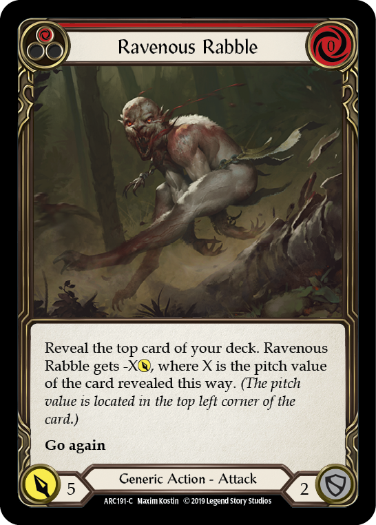 Ravenous Rabble (Red) [ARC191-C] (Arcane Rising)  1st Edition Normal | Boutique FDB TCG