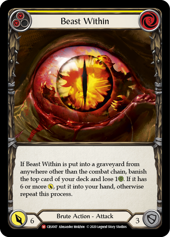 Beast Within [CRU007] (Crucible of War)  1st Edition Normal | Boutique FDB TCG