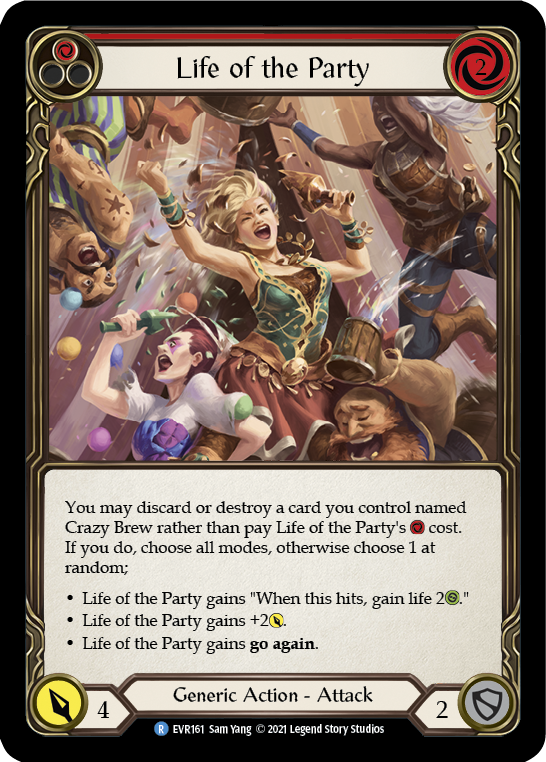 Life of the Party (Red) [EVR161] (Everfest)  1st Edition Rainbow Foil | Boutique FDB TCG