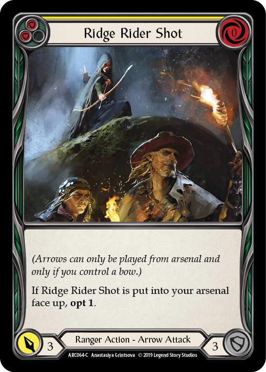 Ridge Rider Shot (Yellow) [ARC064-C] (Arcane Rising)  1st Edition Rainbow Foil | Boutique FDB TCG