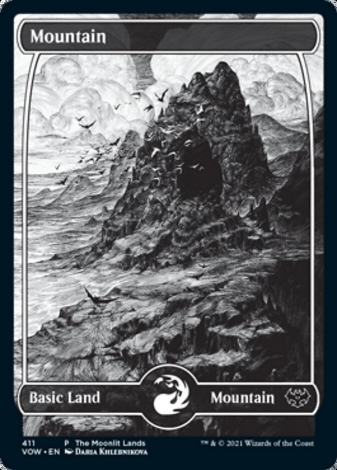 Mountain (The Moonlit Lands) (Foil Etched) [Innistrad: Crimson Vow Promos] | Boutique FDB TCG