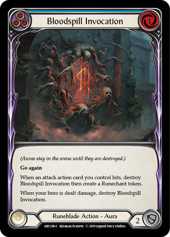 Bloodspill Invocation (Blue) [ARC108-C] (Arcane Rising)  1st Edition Rainbow Foil | Boutique FDB TCG