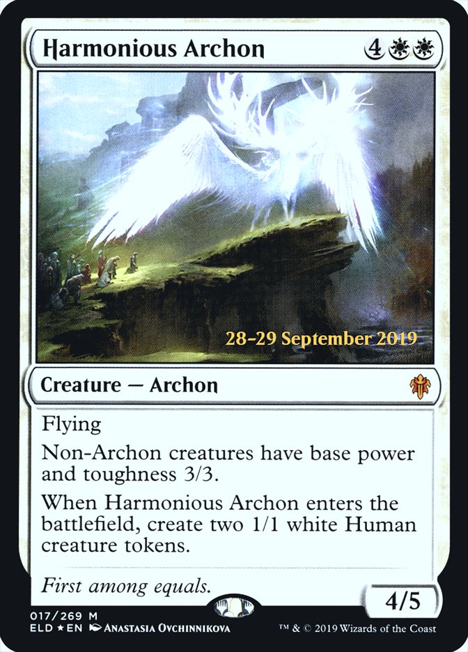 Harmonious Archon [Throne of Eldraine Prerelease Promos] | Boutique FDB TCG