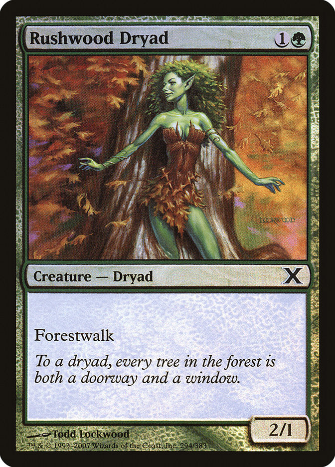 Rushwood Dryad (Premium Foil) [Tenth Edition] | Boutique FDB TCG