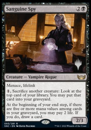 Sanguine Spy (Promo Pack) [Streets of New Capenna Promos] | Boutique FDB TCG