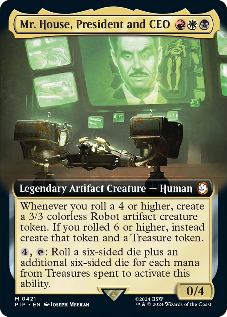 Mr. House, President and CEO (Extended Art) [Fallout] | Boutique FDB TCG