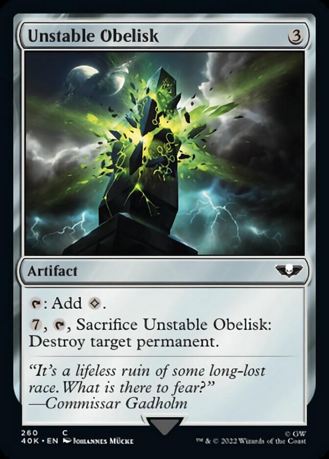 Unstable Obelisk (Surge Foil) [Warhammer 40,000] | Boutique FDB TCG