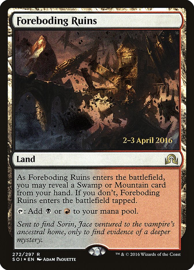 Foreboding Ruins [Shadows over Innistrad Prerelease Promos] | Boutique FDB TCG