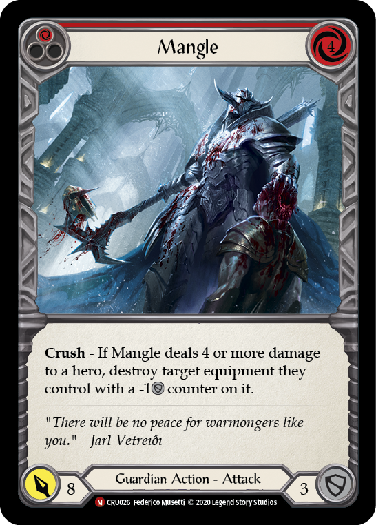 Mangle [CRU026] (Crucible of War)  1st Edition Rainbow Foil | Boutique FDB TCG