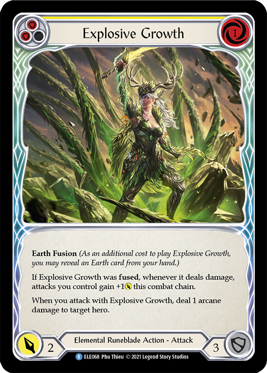 Explosive Growth (Yellow) [ELE068] (Tales of Aria)  1st Edition Rainbow Foil | Boutique FDB TCG