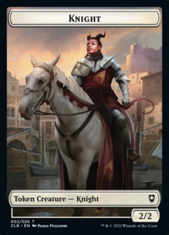 Treasure // Knight Double-Sided Token [Commander Legends: Battle for Baldur's Gate Tokens] | Boutique FDB TCG