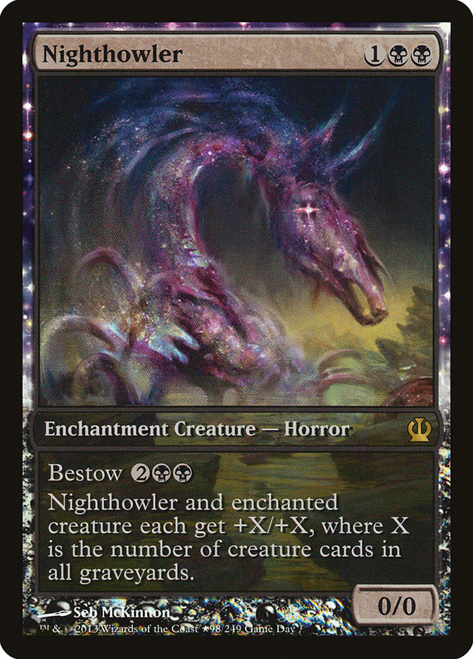 Nighthowler (Game Day) (Extended Art) [Theros Promos] | Boutique FDB TCG