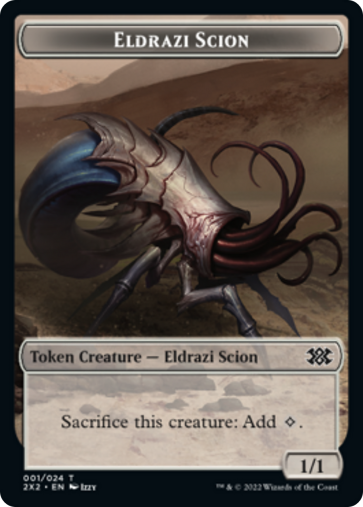 Cat Dragon // Eldrazi Scion Double-Sided Token [Double Masters 2022 Tokens] | Boutique FDB TCG