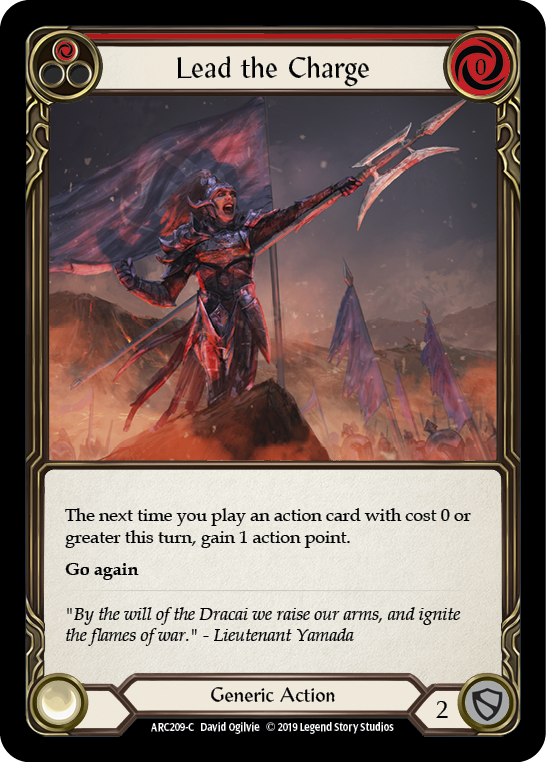 Lead the Charge (Red) [ARC209-C] (Arcane Rising)  1st Edition Rainbow Foil | Boutique FDB TCG