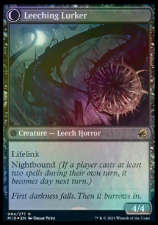 Curse of Leeches // Leeching Lurker [Innistrad: Midnight Hunt Prerelease Promos] | Boutique FDB TCG