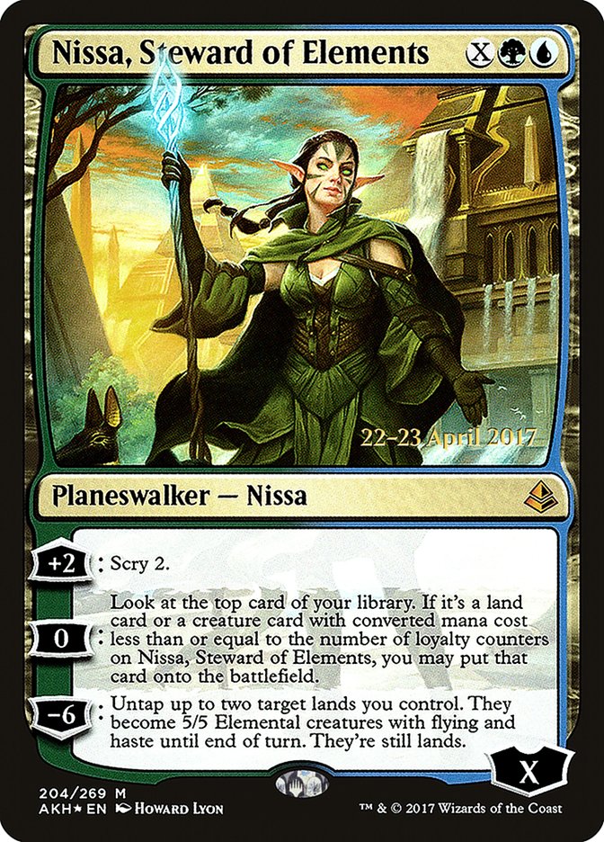 Nissa, Steward of Elements [Amonkhet Prerelease Promos] | Boutique FDB TCG