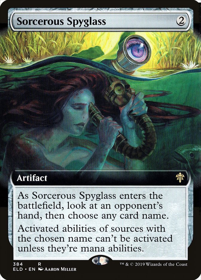 Sorcerous Spyglass (Extended Art) [Throne of Eldraine] | Boutique FDB TCG