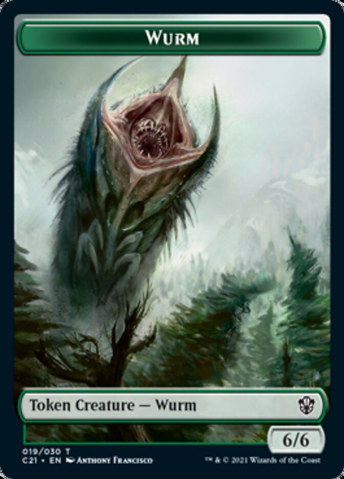 Wurm // Kraken Double-Sided Token [Commander 2021 Tokens] | Boutique FDB TCG