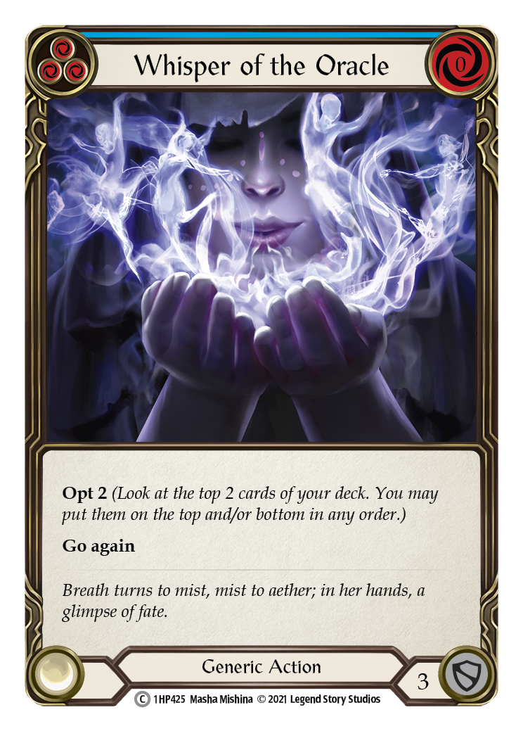 Whisper of the Oracle (Blue) [1HP425] (History Pack 1) | Boutique FDB TCG