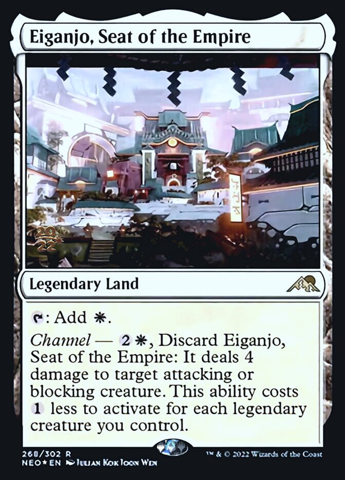 Eiganjo, Seat of the Empire [Kamigawa: Neon Dynasty Prerelease Promos] | Boutique FDB TCG