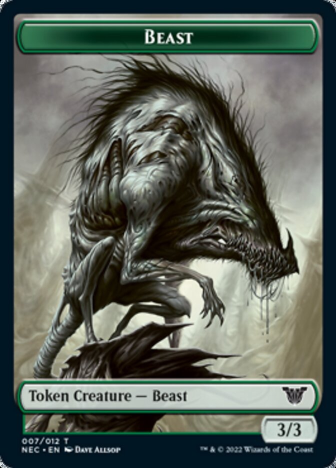 Beast // Treasure Double-Sided Token [Kamigawa: Neon Dynasty Commander Tokens] | Boutique FDB TCG