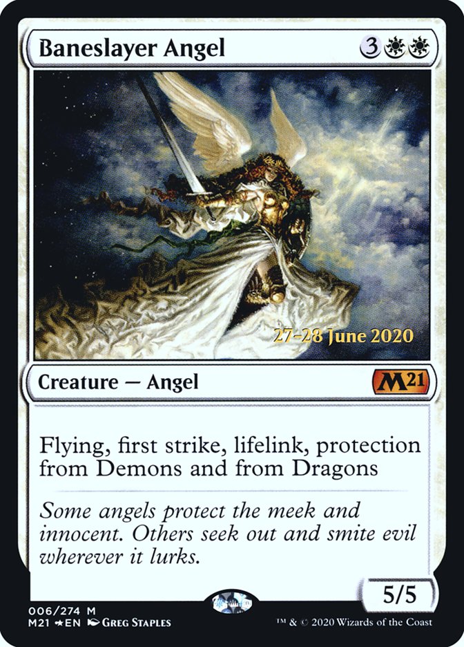 Baneslayer Angel [Core Set 2021 Prerelease Promos] | Boutique FDB TCG