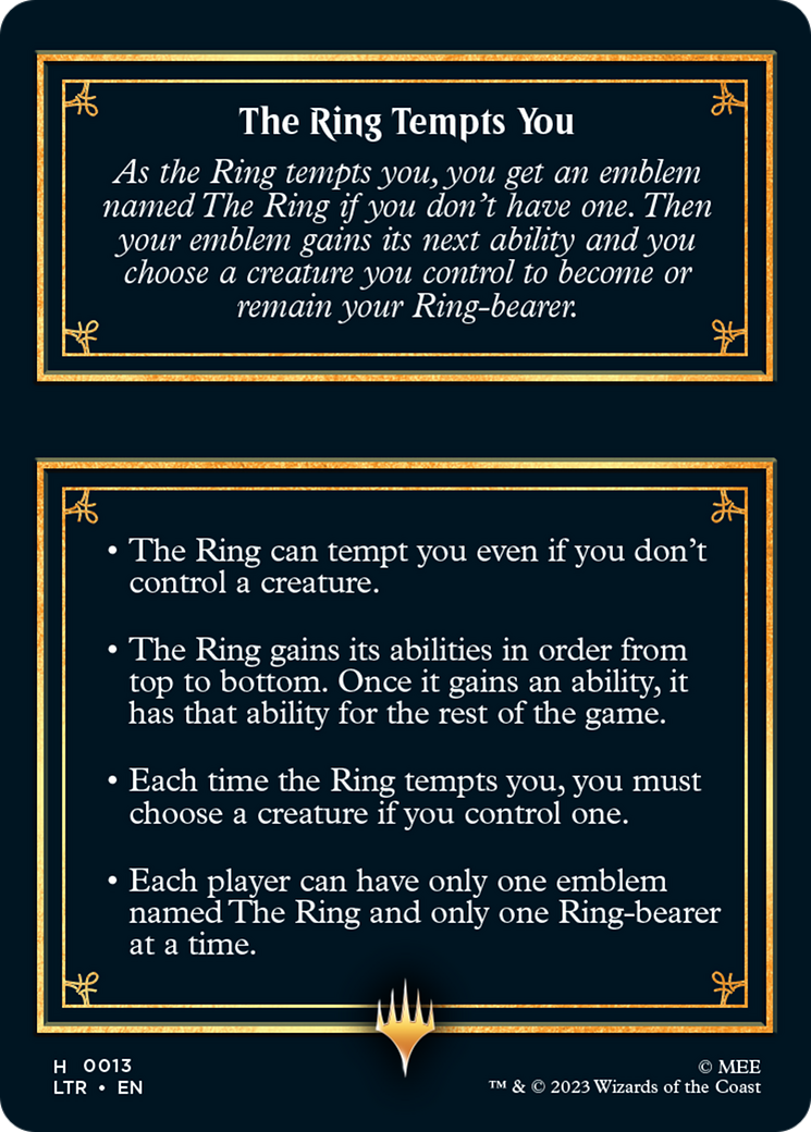 The Ring [The Lord of the Rings: Tales of Middle-Earth Tokens] | Boutique FDB TCG