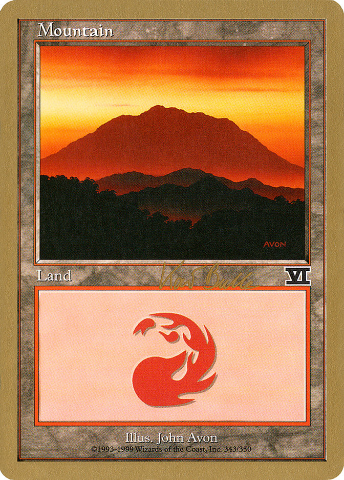 Mountain (kb343) (Kai Budde) [World Championship Decks 1999] | Boutique FDB TCG