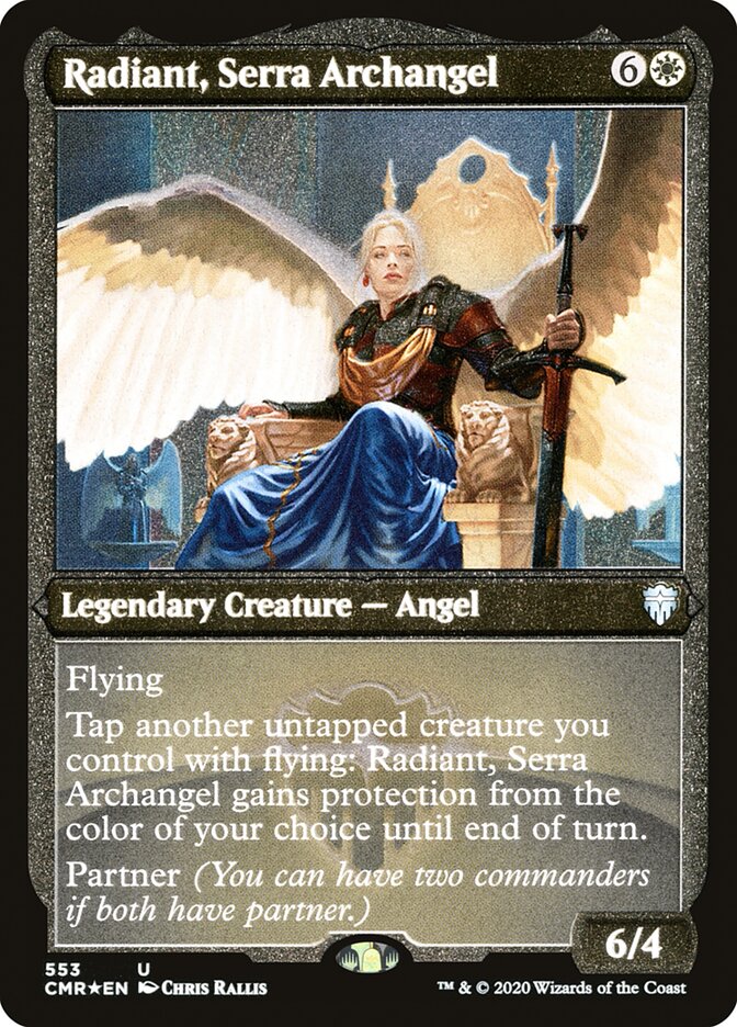 Radiant, Serra Archangel (Etched) [Commander Legends] | Boutique FDB TCG