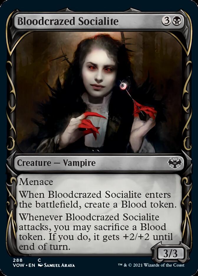 Bloodcrazed Socialite (Showcase Fang Frame) [Innistrad: Crimson Vow] | Boutique FDB TCG