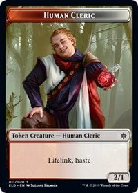 Human Cleric // Food (15) Double-Sided Token [Throne of Eldraine Tokens] | Boutique FDB TCG