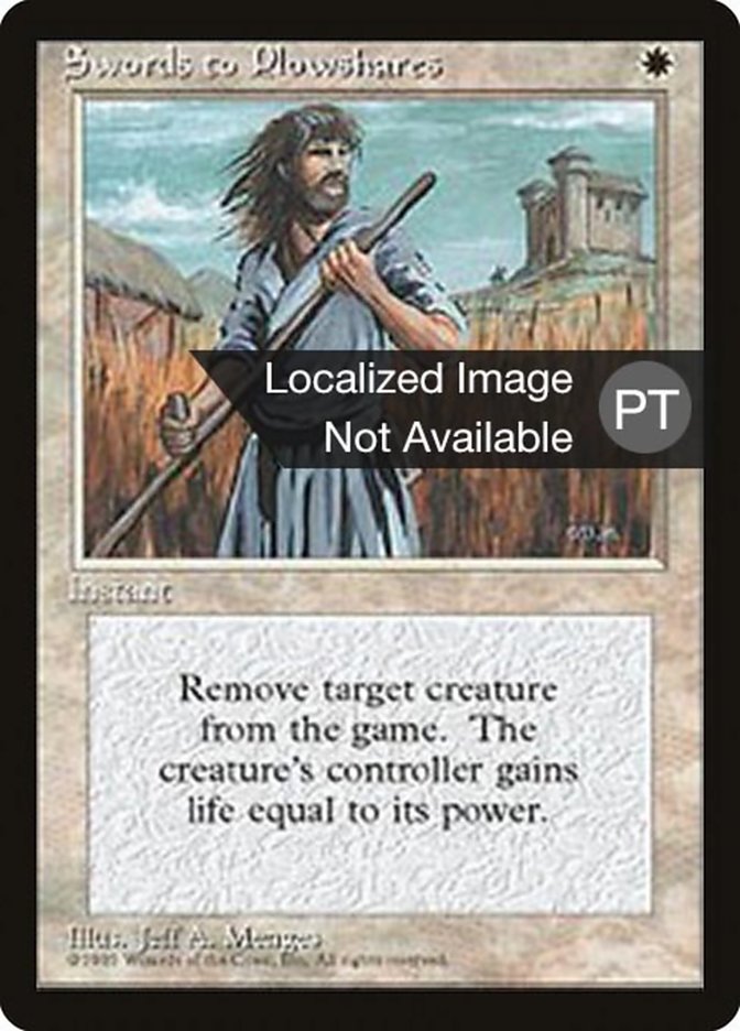 Swords to Plowshares [Fourth Edition (Foreign Black Border)] | Boutique FDB TCG