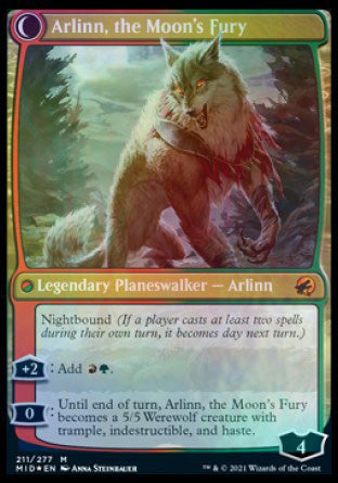 Arlinn, the Pack's Hope // Arlinn, the Moon's Fury [Innistrad: Midnight Hunt Prerelease Promos] | Boutique FDB TCG