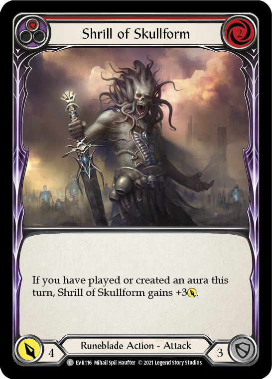 Shrill of Skullform (Red) [EVR116] (Everfest)  1st Edition Rainbow Foil | Boutique FDB TCG