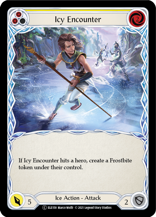 Icy Encounter (Yellow) [U-ELE158] (Tales of Aria Unlimited)  Unlimited Normal | Boutique FDB TCG