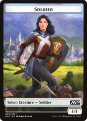 Soldier // Dinosaur Double-Sided Token [Game Night 2019 Tokens] | Boutique FDB TCG