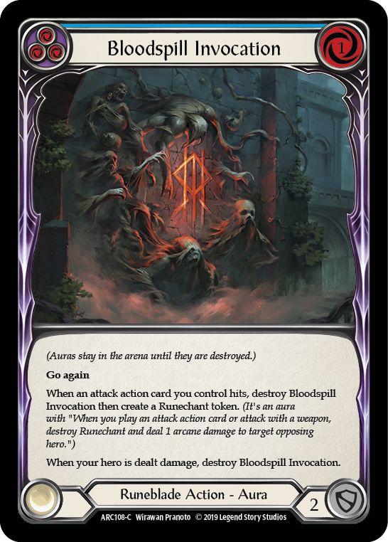 Bloodspill Invocation (Blue) [ARC108-C] (Arcane Rising)  1st Edition Normal | Boutique FDB TCG